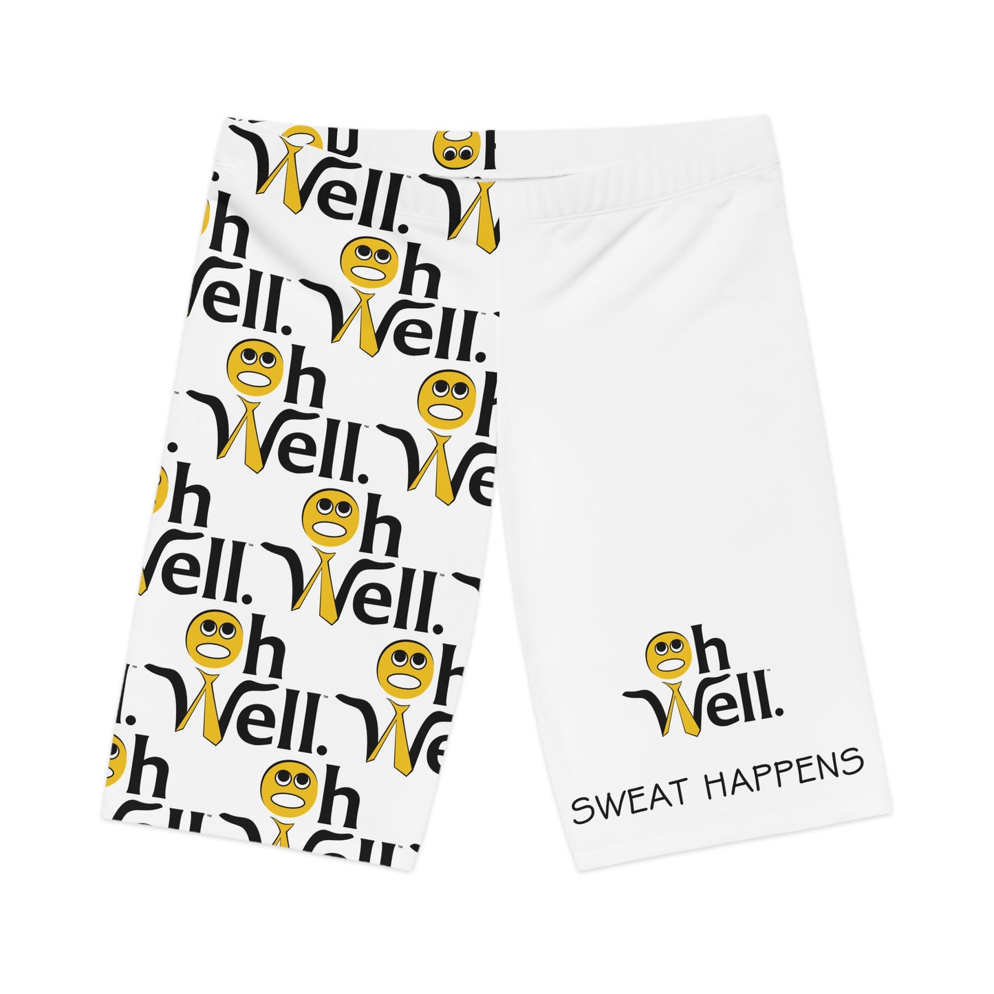 Women's Bike Shorts - Oh Well Sweat Happens, Activewear for Riding, Outdoor Fitness, Exercise, Cycling, Gifts