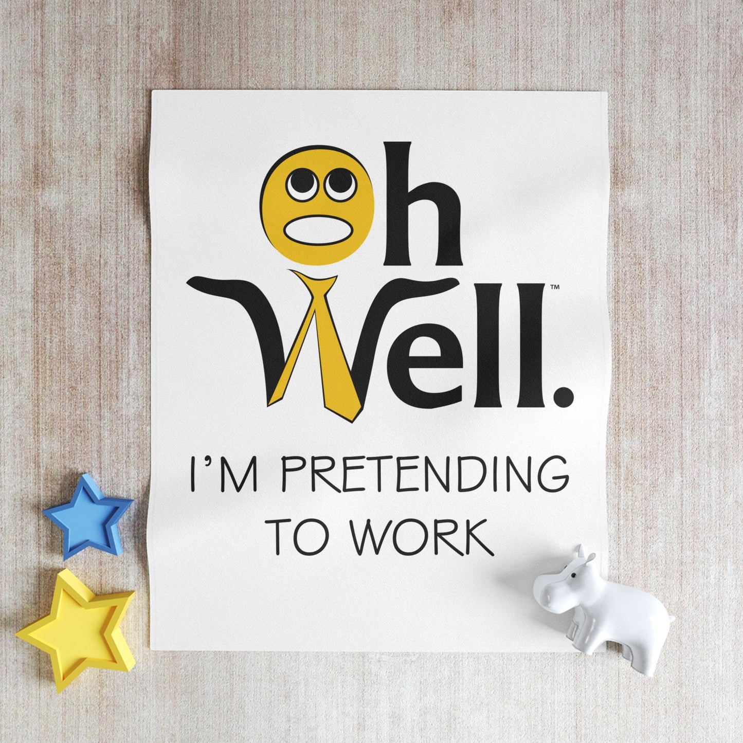 Funny Throw Blanket - "Oh Well, I'm Pretending to Work"