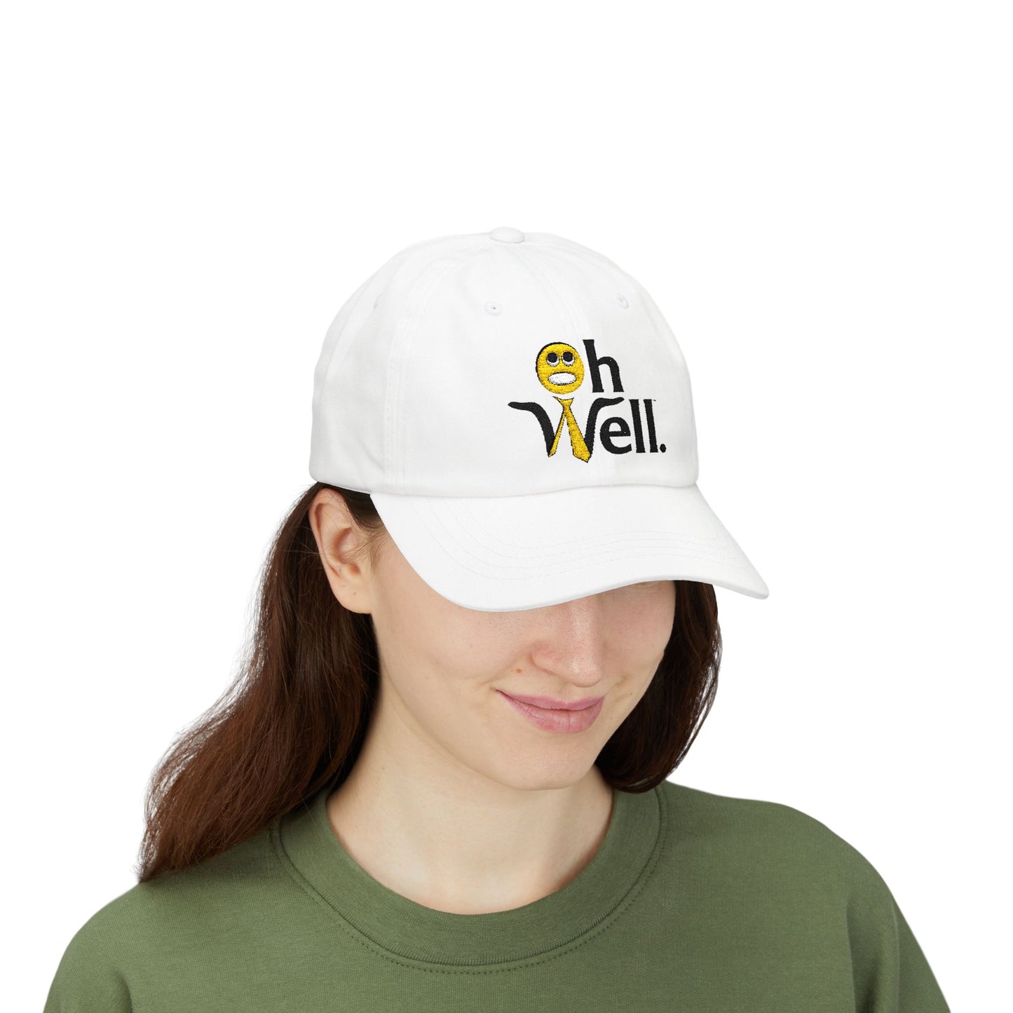 Oh Well Classic Dad Cap - Casual White Hat for Everyday Wear