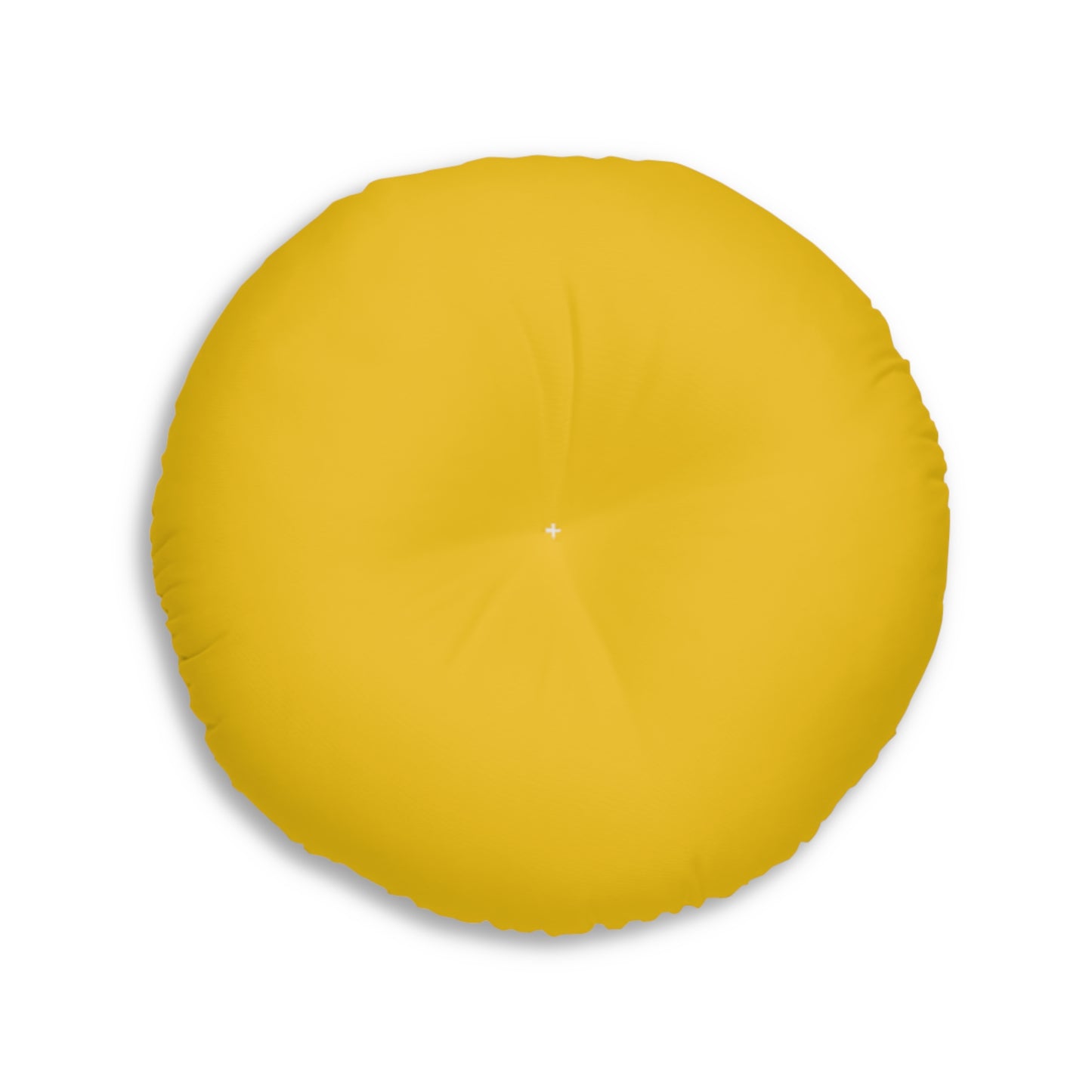 Yellow Tufted Floor Cushion - "Oh Well - I Think I'm Bougie"