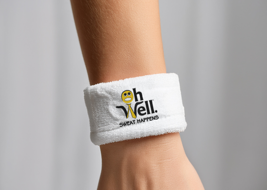 Oh Well Sweat Happens Sweatband Wristband