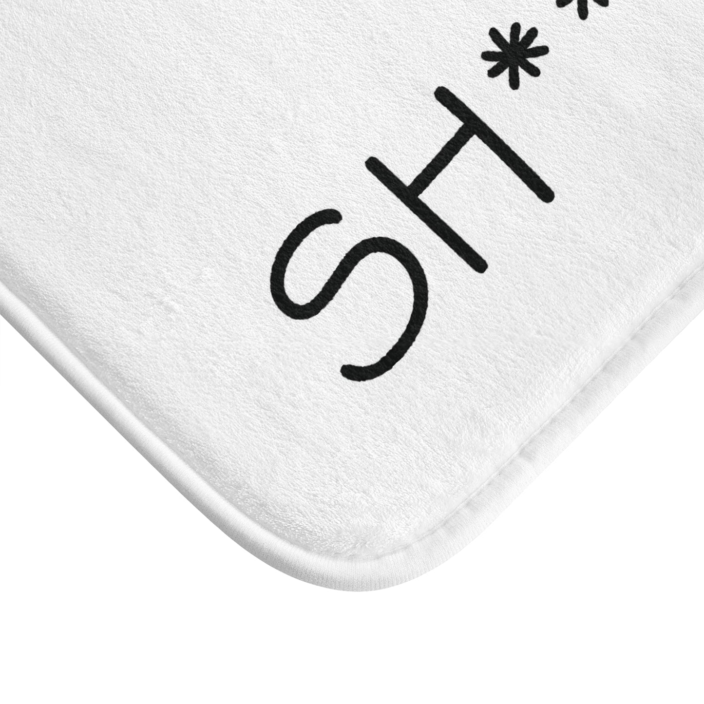 Funny Yellow Bath Mat - 'Oh Well Sh** Happens'