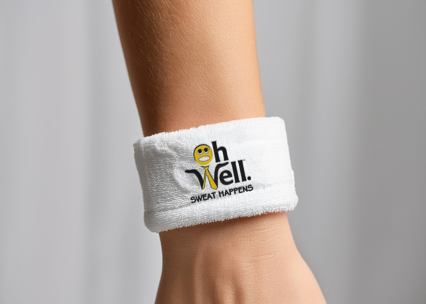 Oh Well Sweat Happens Sweatband Wristband